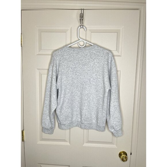 Vintage Santee Pluma Size M Crewneck Sweatshirt Light Gray Heathered Converse - Picture 2 of 5